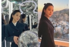 第3次穿白色假两件连衣裙半扎发造型美瓦力